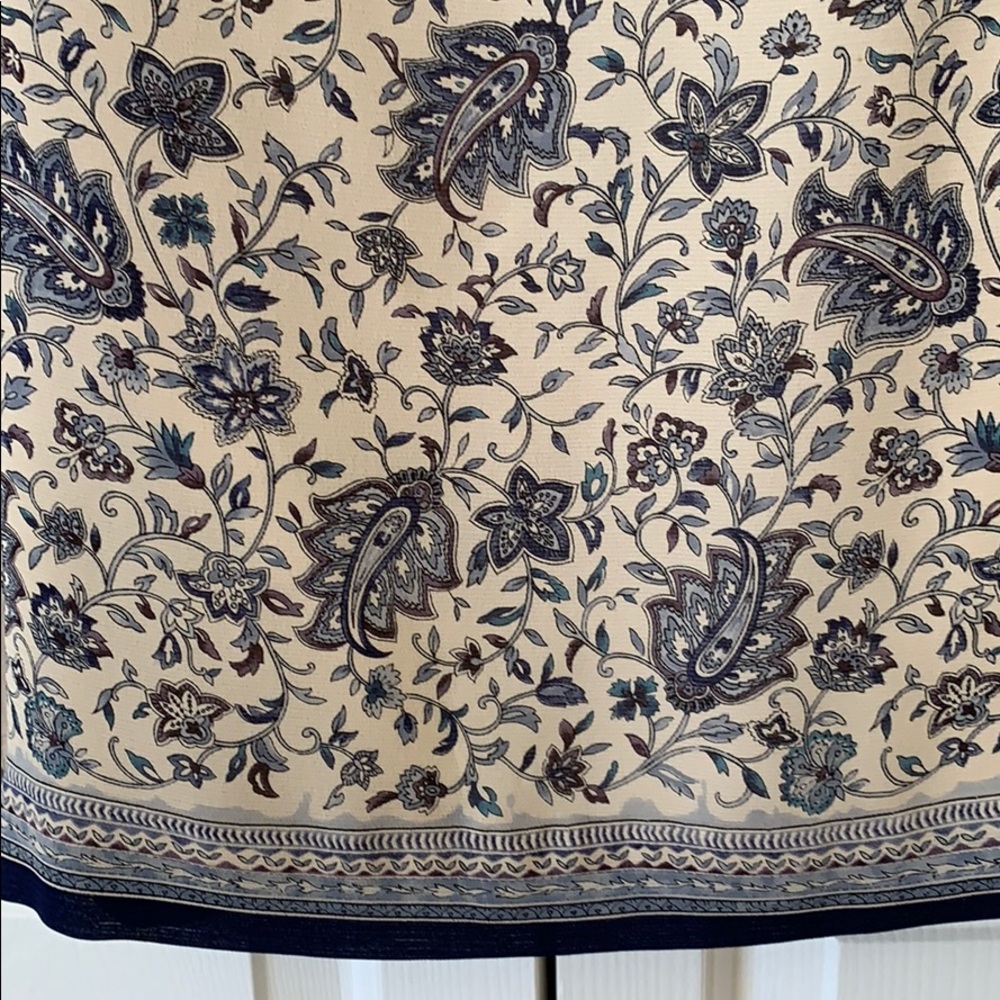 Talbot’s Long Blue/Ivory paisley skirt